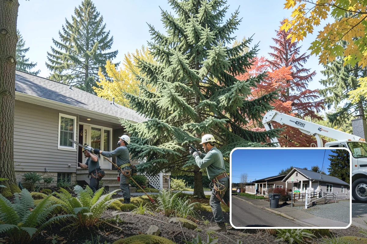 Privacy screen planting in South Prairie, Pierce County, WA - Restores and expands tree cover
