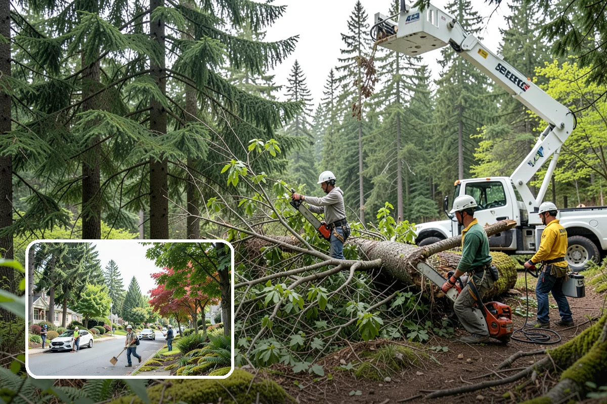 Reforestation planting in Beaux Arts Village, King County, WA - Restores and expands tree cover