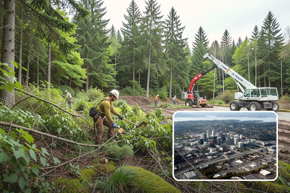 Reforestation planting in Bellevue, King County, WA - Restores and expands tree cover