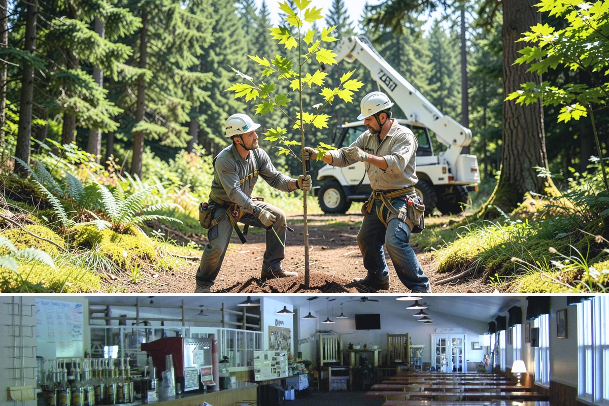 Reforestation planting in Black Diamond, King County, WA - Planting is best performed during dormant seasons to minimize stress on trees in the Puget Sound climate, though specific timing...