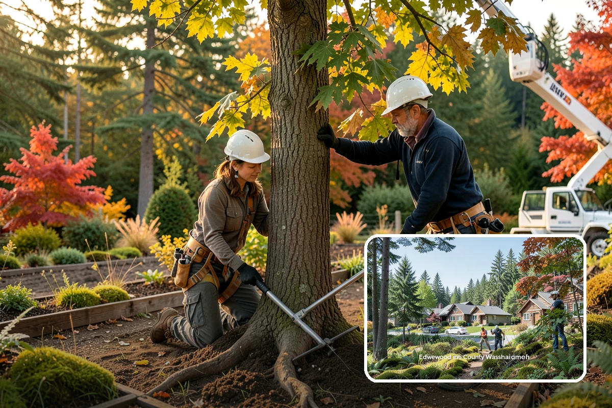 Reforestation planting in Edgewood, Pierce County, WA - Restores and expands tree cover