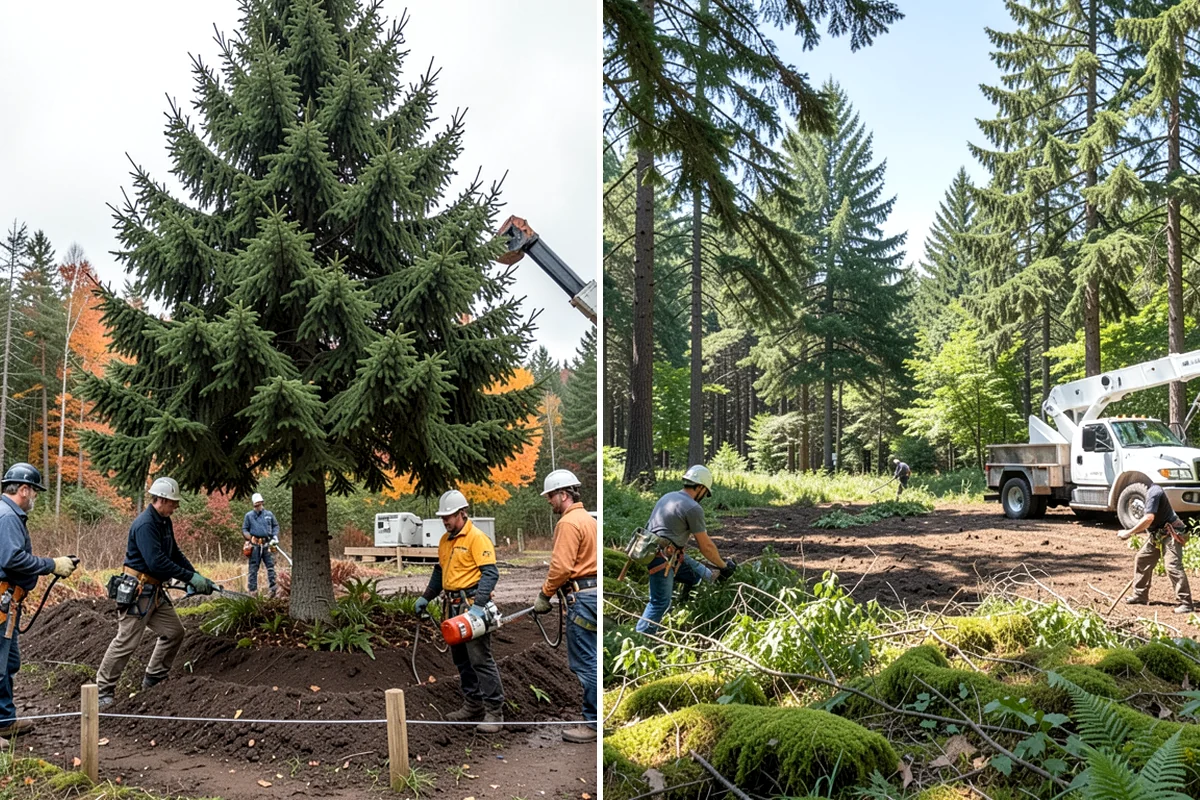 Reforestation planting in Federal Way, King County, WA - Assess site conditions and select suitable species