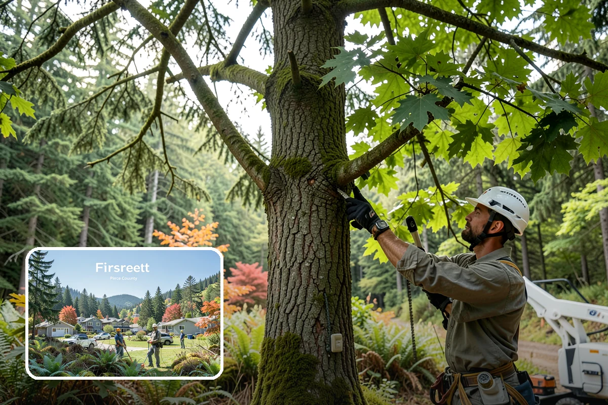 Reforestation planting in Fircrest, Pierce County, WA - Restores and expands tree cover
