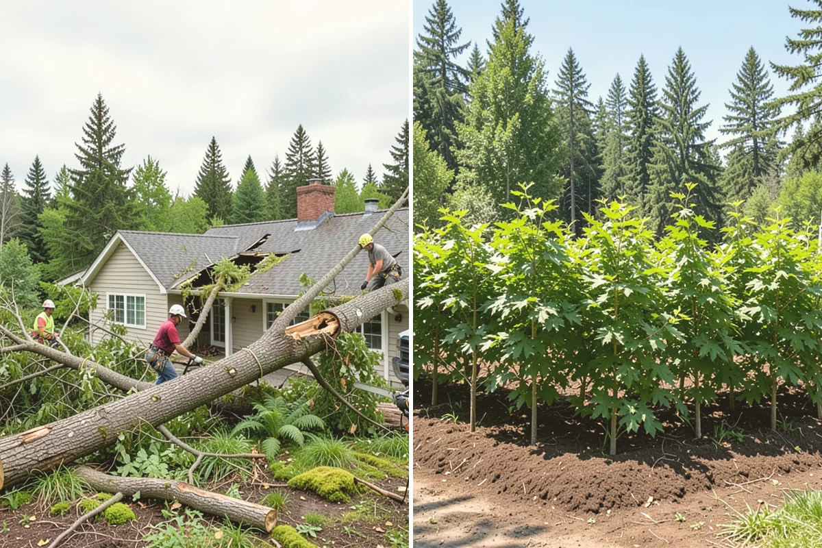 Reforestation planting in Index, Snohomish County, WA - Assess site conditions and select suitable species