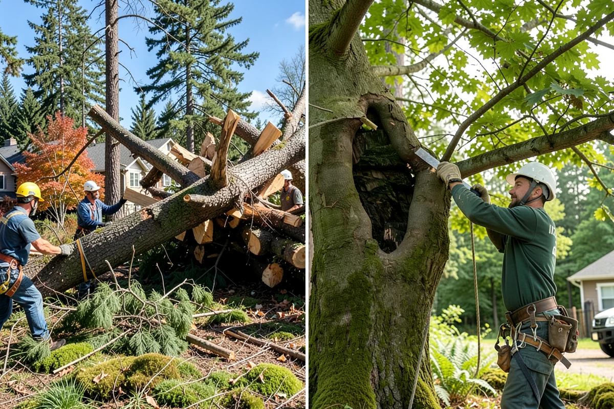 Reforestation planting in Lake Forest Park, King County, WA - Assess site conditions and select suitable species