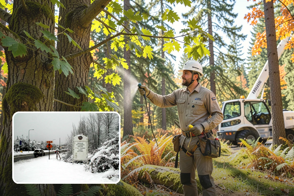 Reforestation planting in Newcastle, King County, WA - Restores and expands tree cover