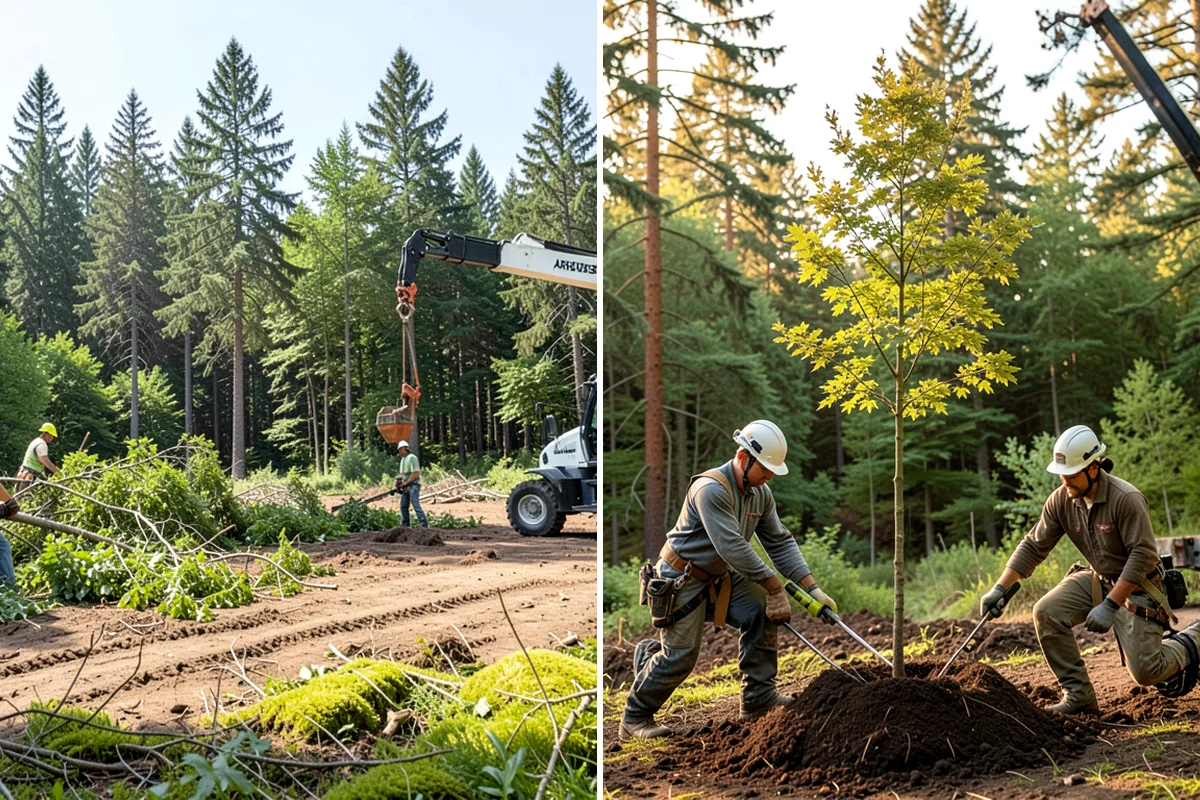 Reforestation planting in Normandy Park, King County, WA - Assess site conditions and select suitable species