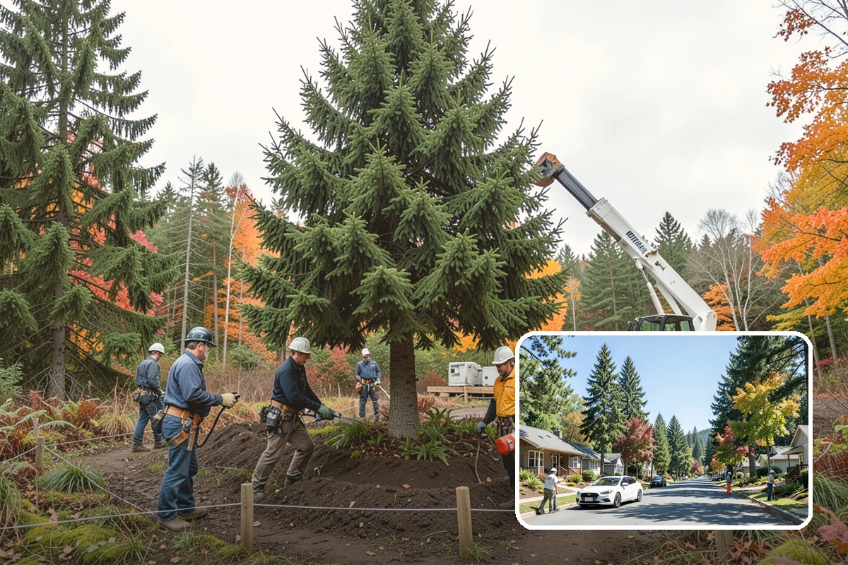 Reforestation planting in Orting, Pierce County, WA - Restores and expands tree cover