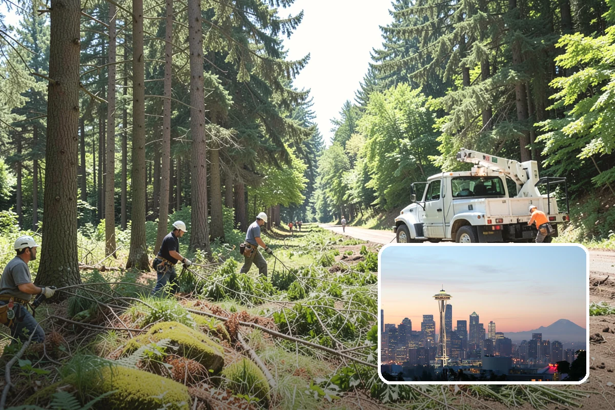 Reforestation planting in Seattle, King County, WA - Restores and expands tree cover