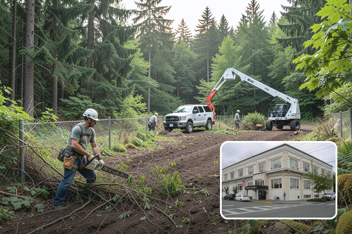 Right-of-way clearing in Anacortes, Skagit County, WA - Improves access and usability of a site