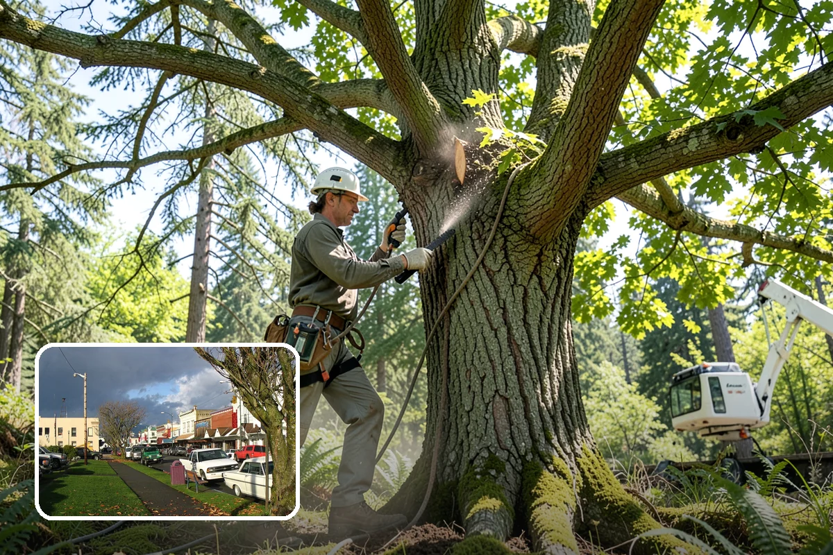 Right-of-way clearing in Arlington, Snohomish County, WA - Improves access and usability of a site