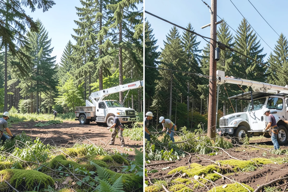 Right-of-way clearing in Auburn, King County, WA - Assess the site and mark features to protect