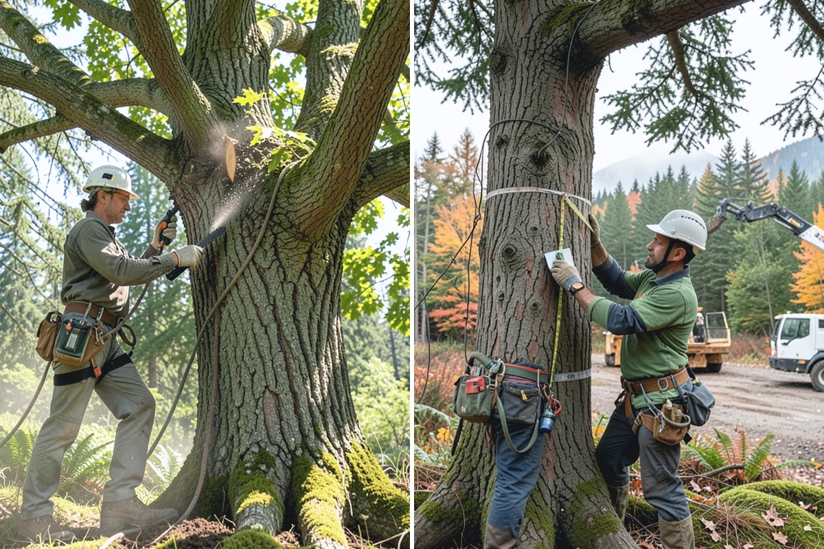 Right-of-way clearing in Beaux Arts Village, King County, WA - Assess the site and mark features to protect