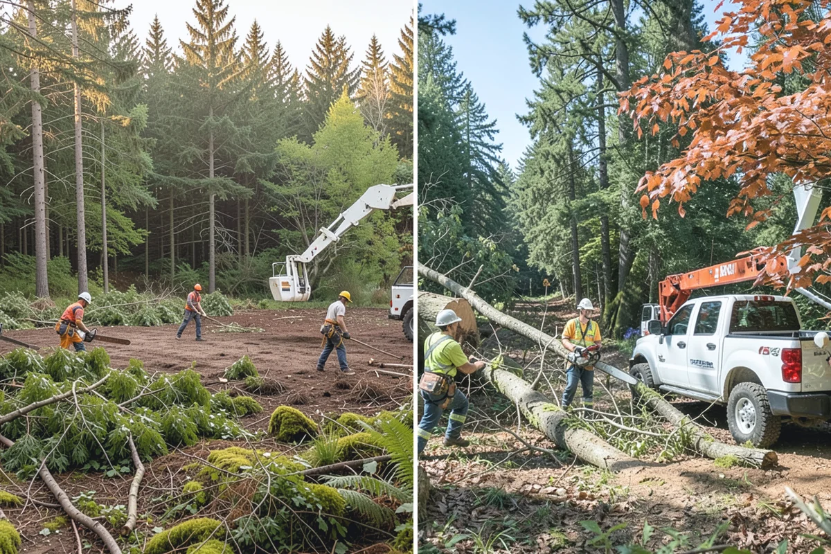 Right-of-way clearing in Bonney Lake, Pierce County, WA - Assess the site and mark features to protect