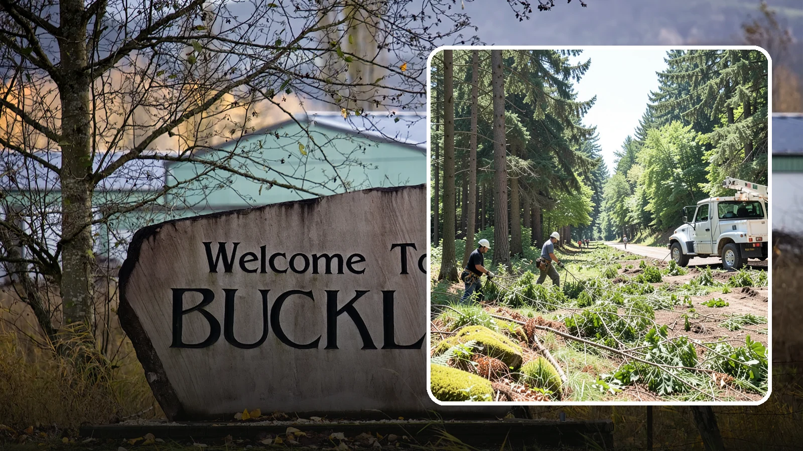 Right-of-way clearing in Buckley, Pierce County, WA - The clearing of vegetation along easements and access corridors.