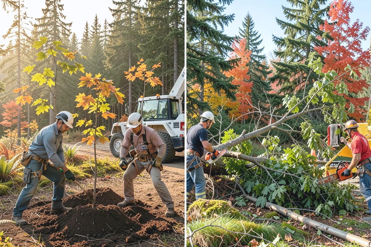 Right-of-way clearing in Buckley, Pierce County, WA - Assess the site and mark features to protect
