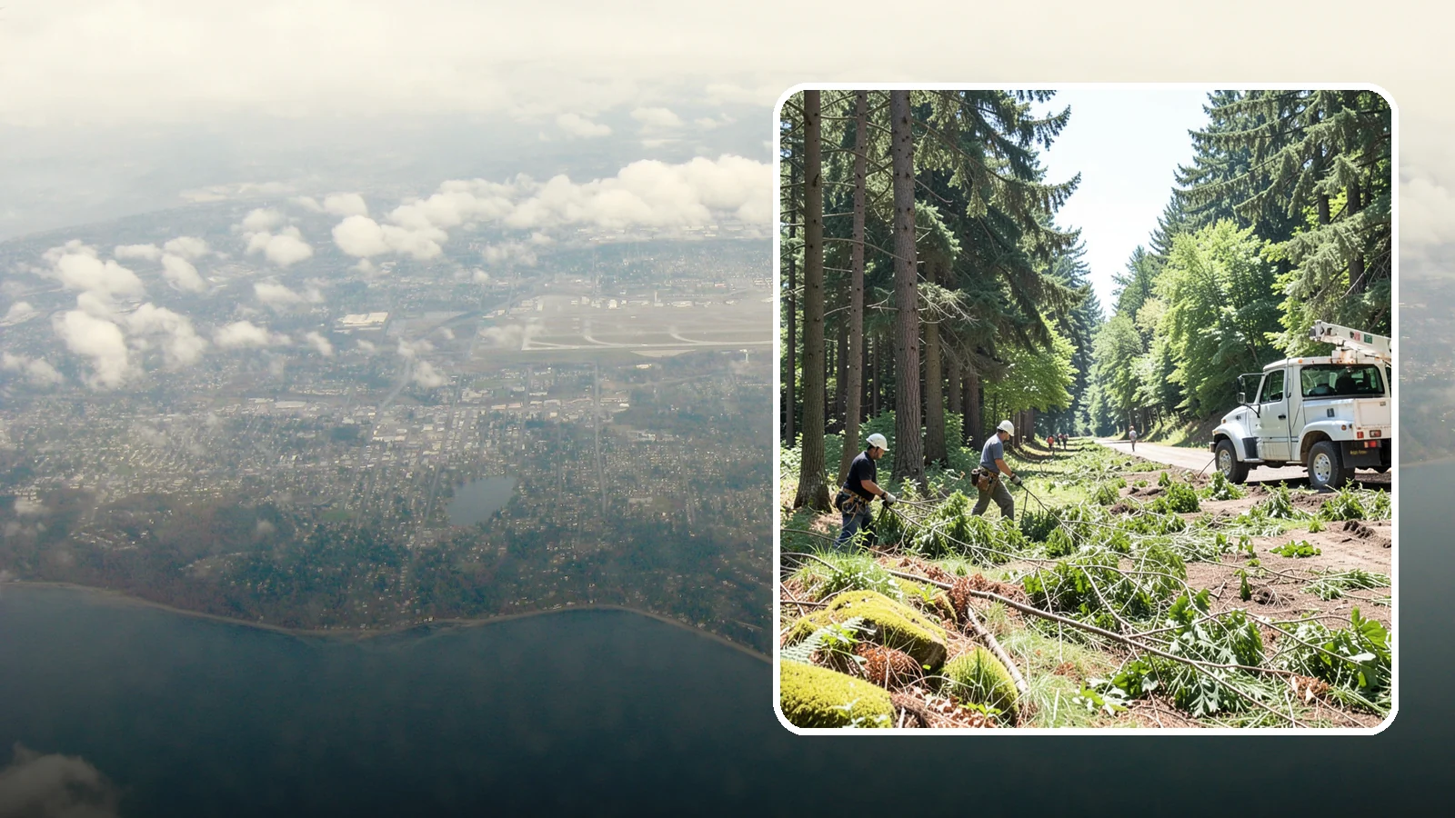 Right-of-way clearing in Burien, King County, WA - The clearing of vegetation along easements and access corridors.