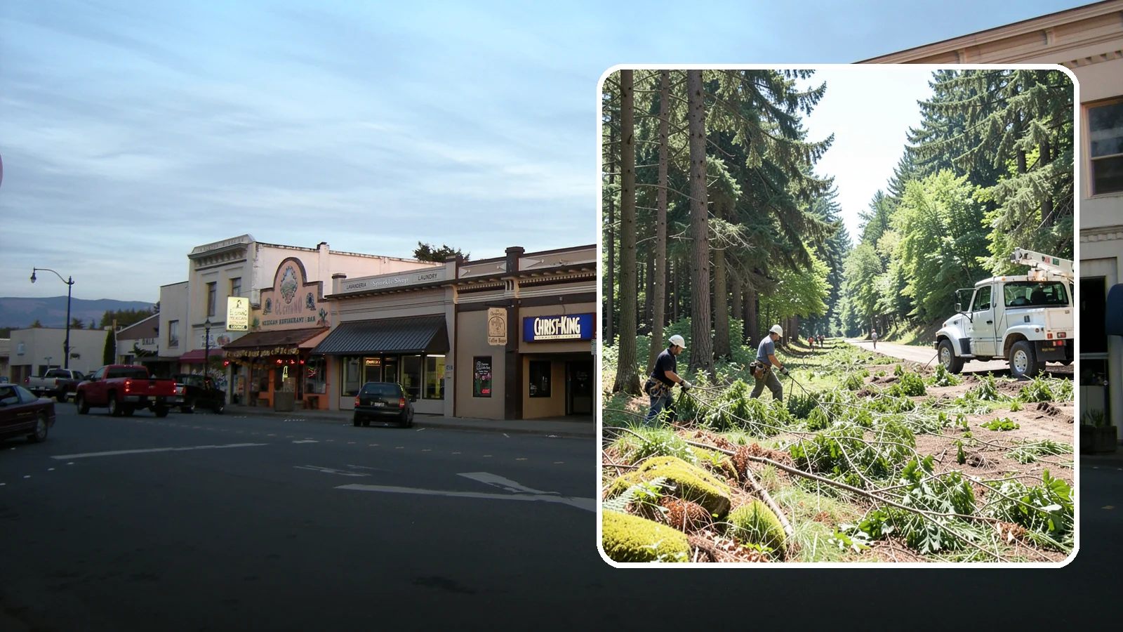 Right-of-way clearing in Burlington, Skagit County, WA - The clearing of vegetation along easements and access corridors.