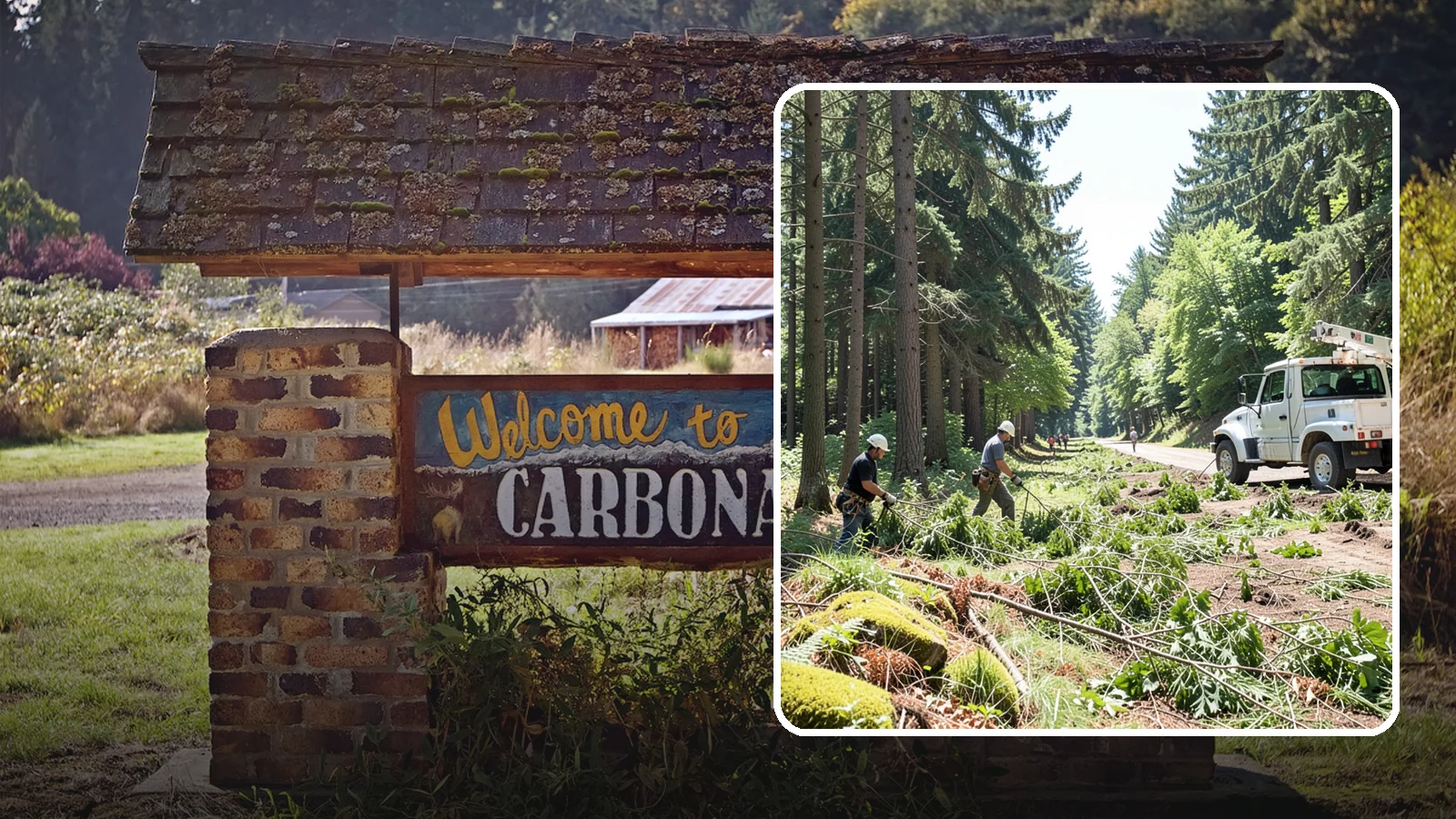 Right-of-way clearing in Carbonado, Pierce County, WA - The clearing of vegetation along easements and access corridors.