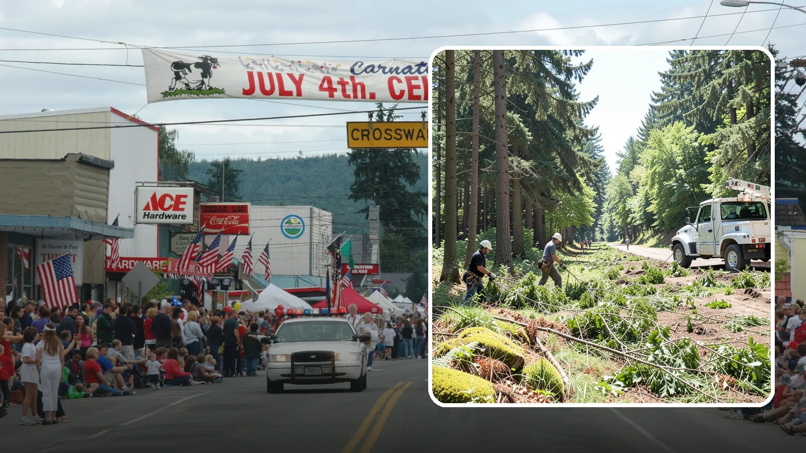 Right-of-way clearing in Carnation, King County, WA - The clearing of vegetation along easements and access corridors.