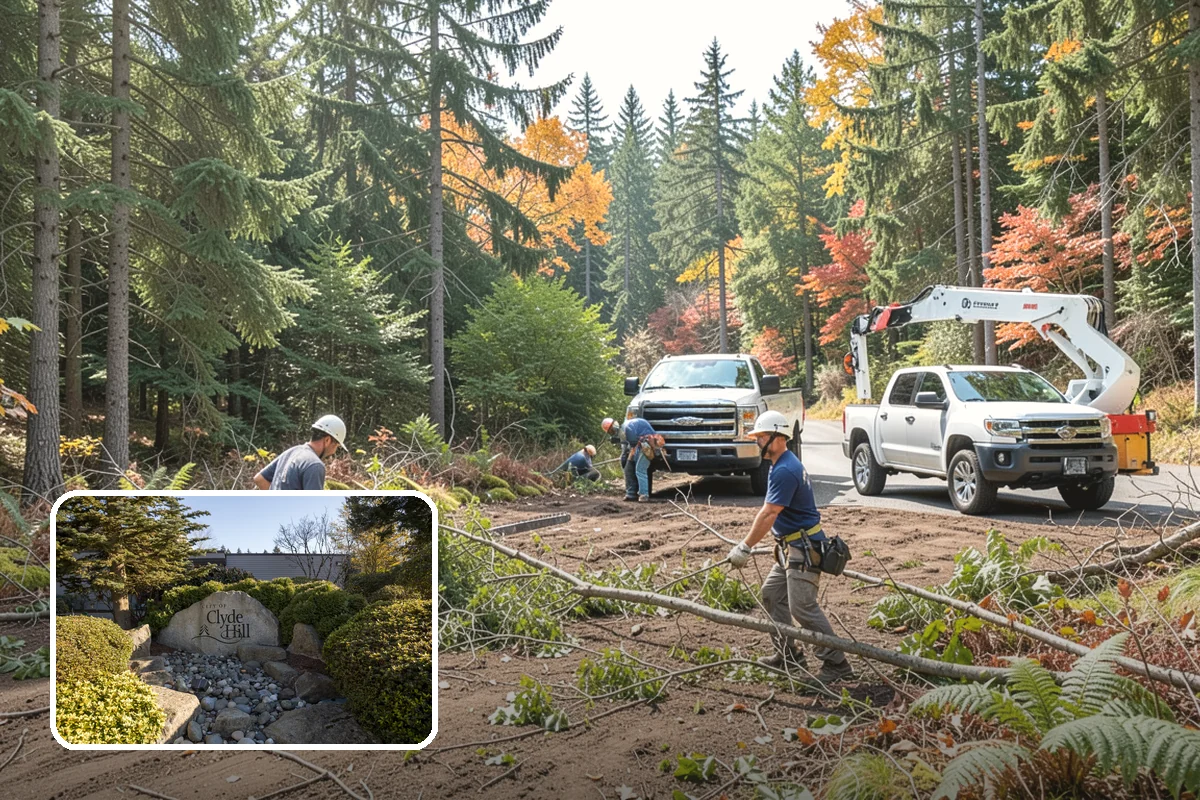 Right-of-way clearing in Clyde Hill, King County, WA - Improves access and usability of a site