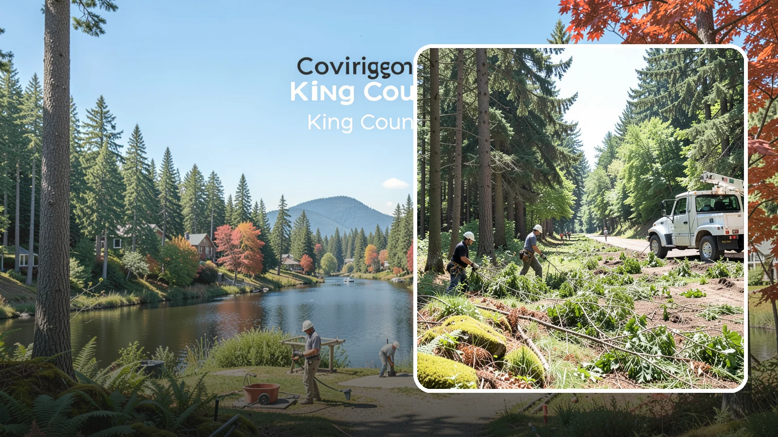 Right-of-way clearing in Covington, King County, WA - The clearing of vegetation along easements and access corridors.