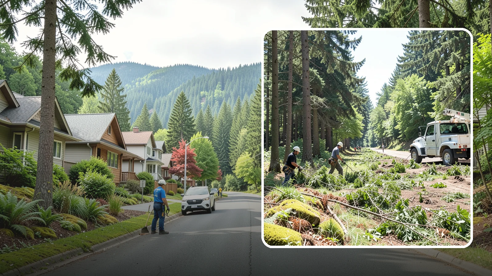 Right-of-way clearing in Darrington, Snohomish County, WA - The clearing of vegetation along easements and access corridors.