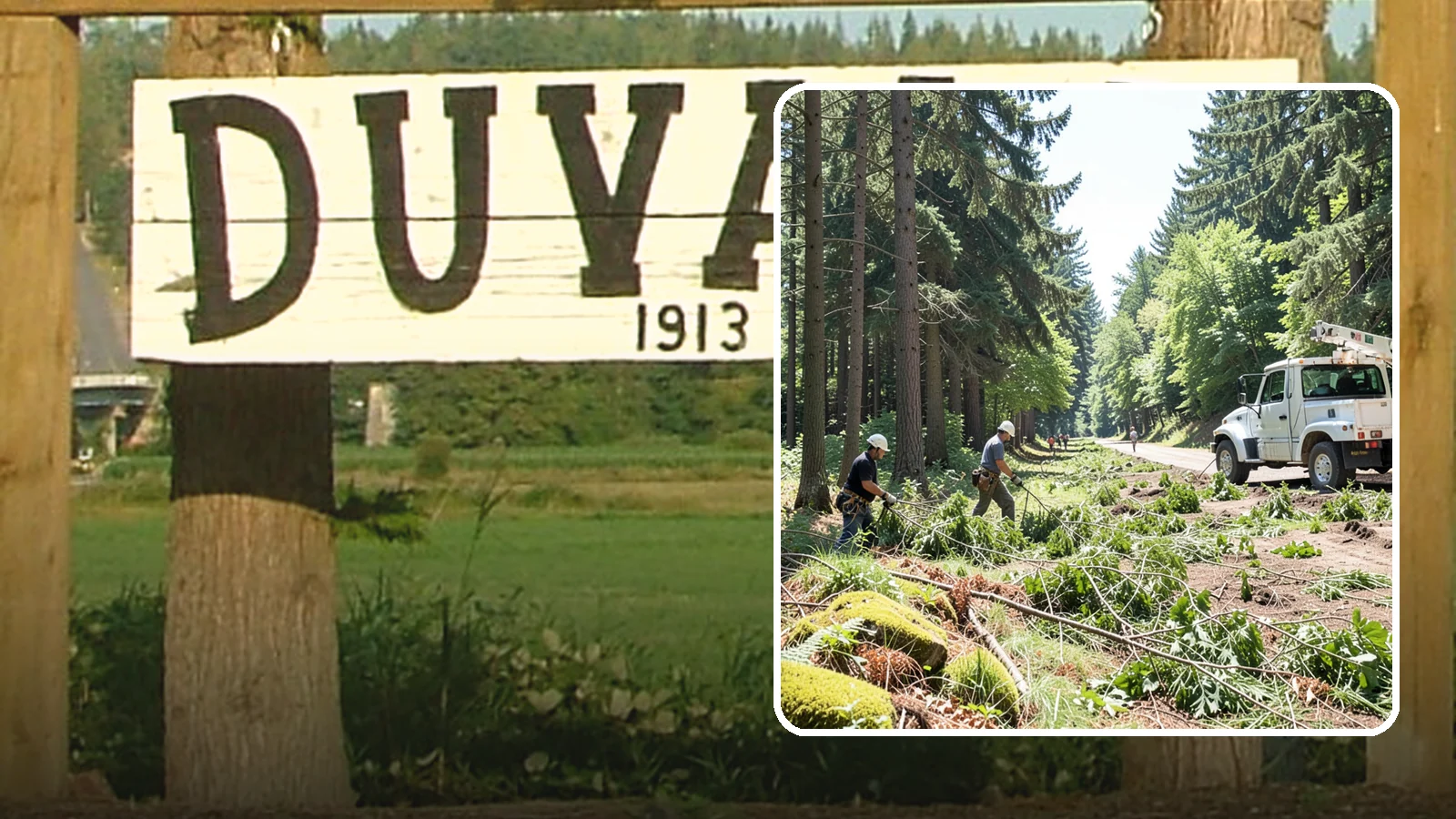 Right-of-way clearing in Duvall, King County, WA - The clearing of vegetation along easements and access corridors.