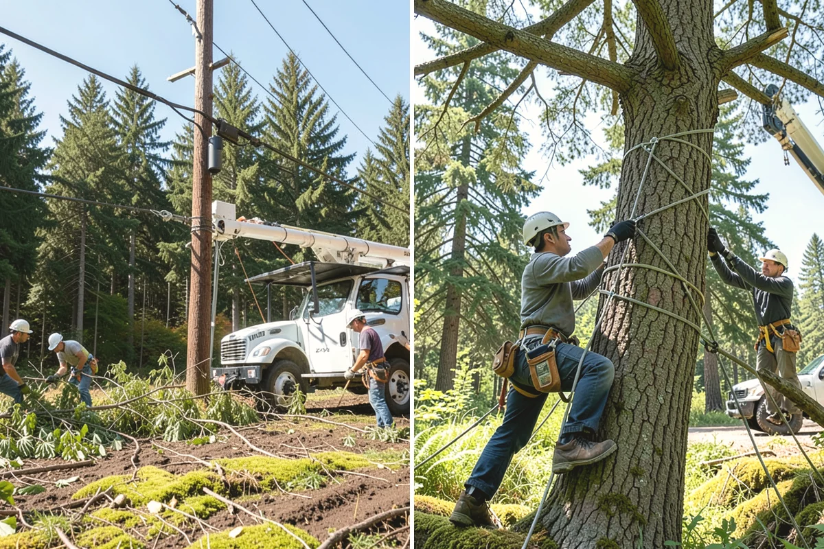 Right-of-way clearing in Duvall, King County, WA - Assess the site and mark features to protect