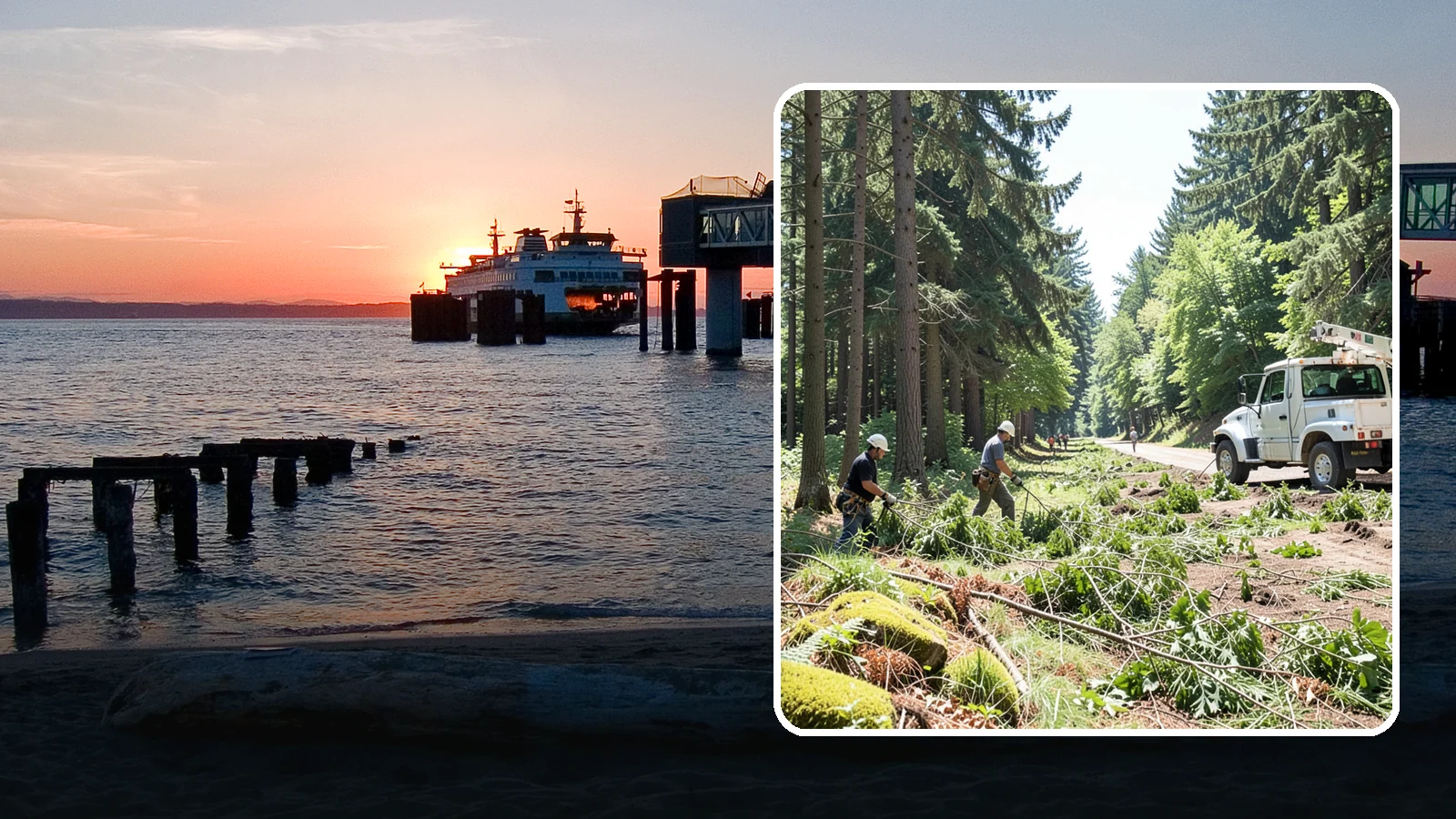Right-of-way clearing in Edmonds, Snohomish County, WA - The clearing of vegetation along easements and access corridors.