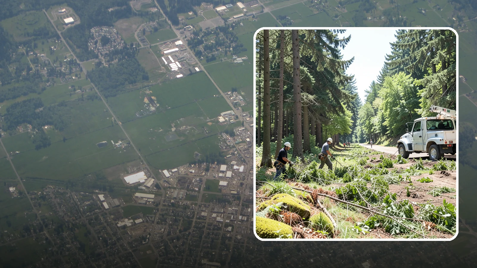 Right-of-way clearing in Enumclaw, King County, WA - The clearing of vegetation along easements and access corridors.