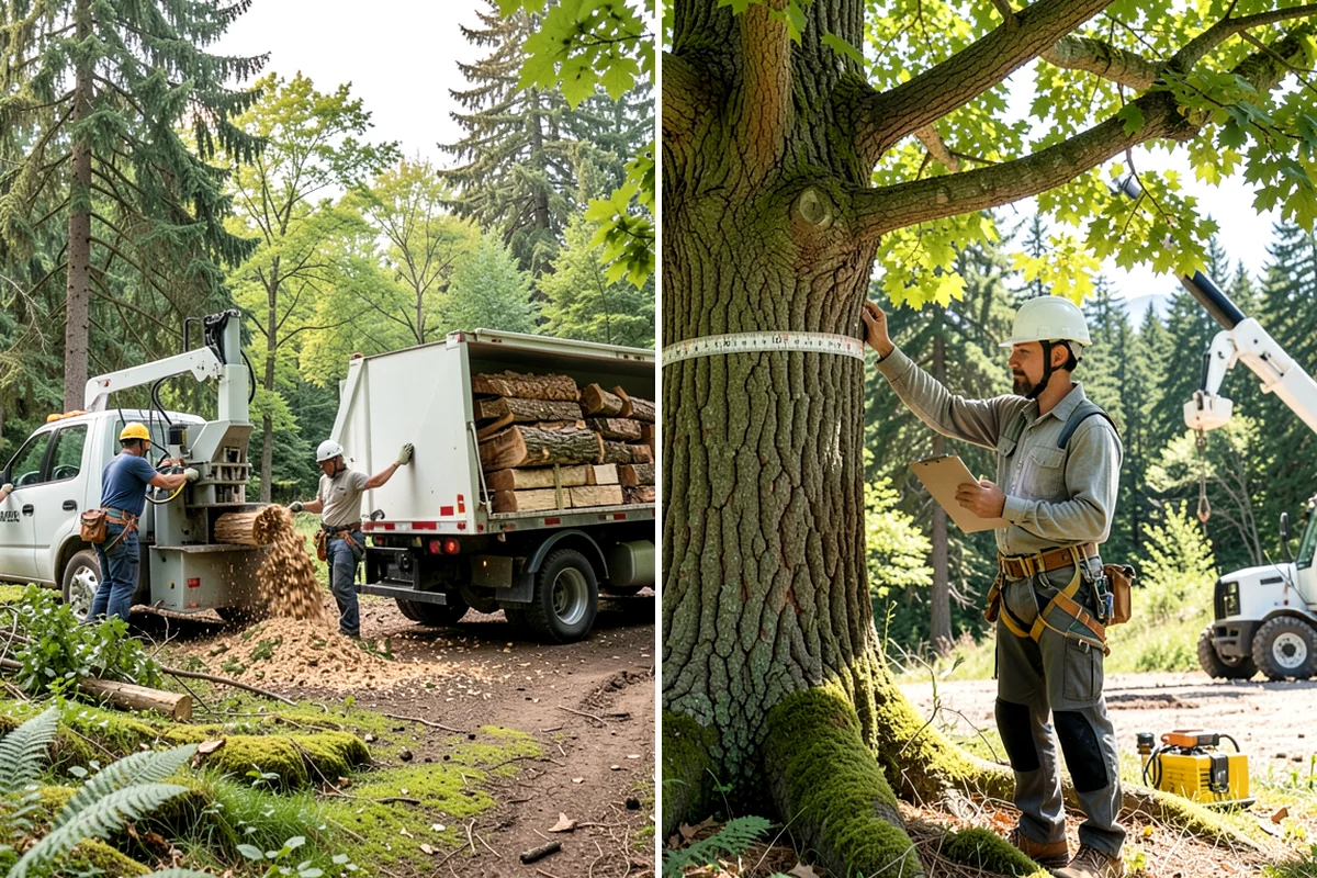 Right-of-way clearing in Enumclaw, King County, WA - Assess the site and mark features to protect