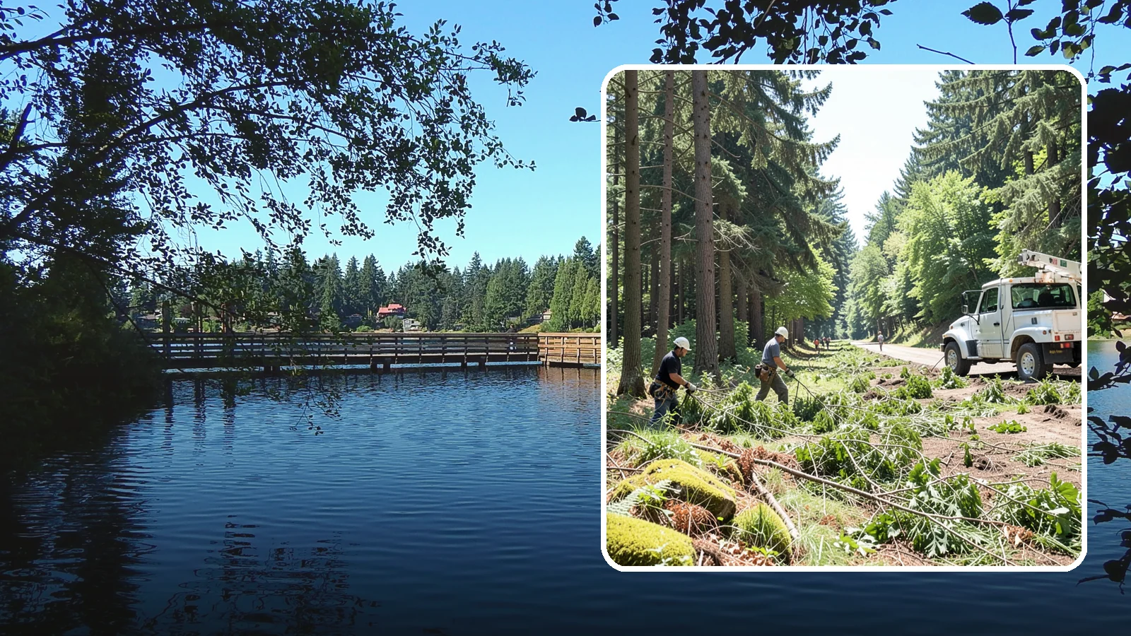 Right-of-way clearing in Federal Way, King County, WA - The clearing of vegetation along easements and access corridors.