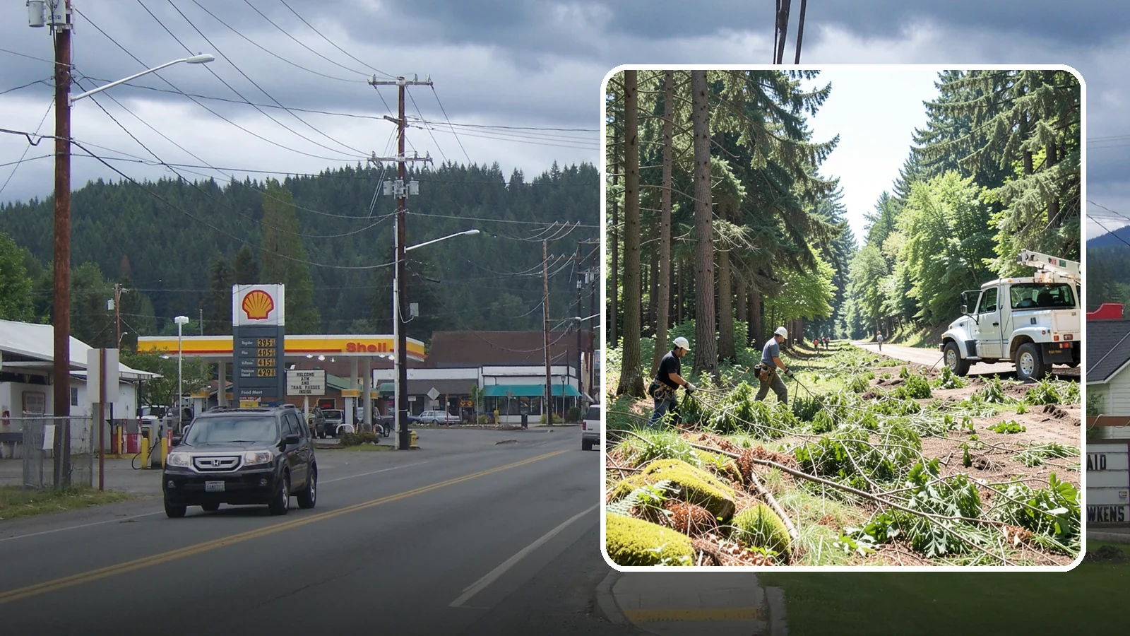 Right-of-way clearing in Granite Falls, Snohomish County, WA - The clearing of vegetation along easements and access corridors.