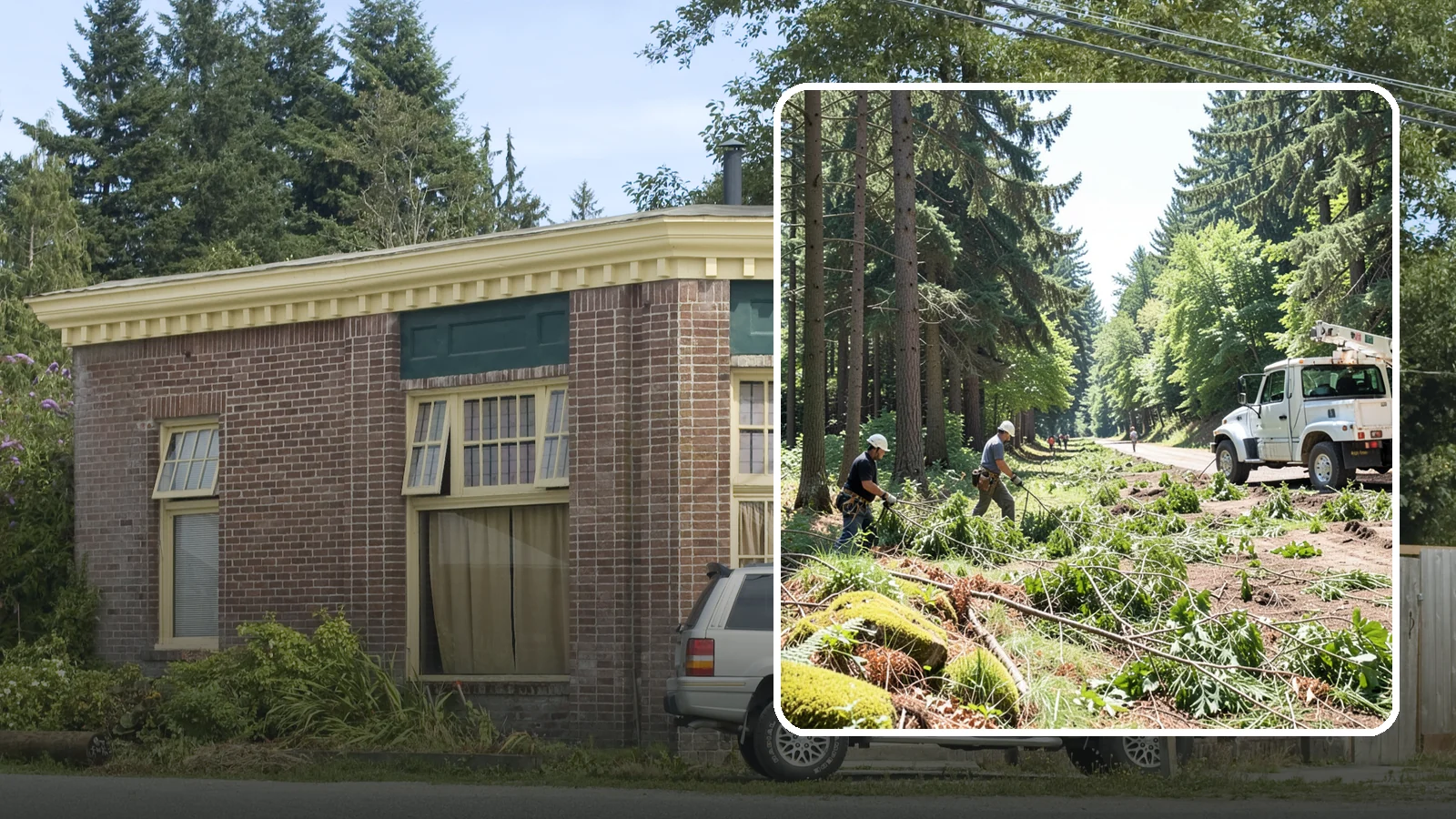Right-of-way clearing in Hamilton, Skagit County, WA - The clearing of vegetation along easements and access corridors.