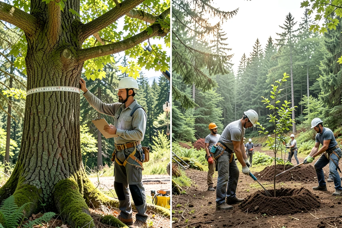 Right-of-way clearing in Hunts Point, King County, WA - Assess the site and mark features to protect