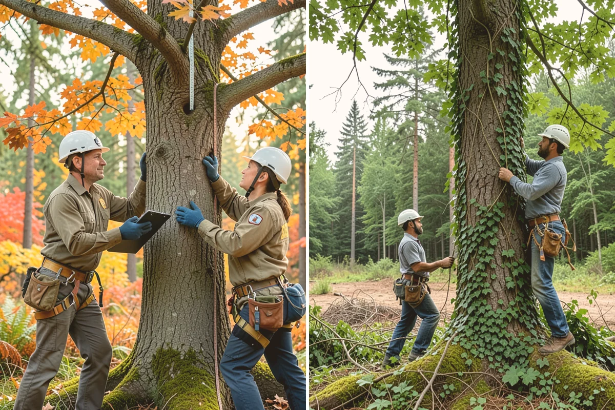 Right-of-way clearing in Kent, King County, WA - Assess the site and mark features to protect