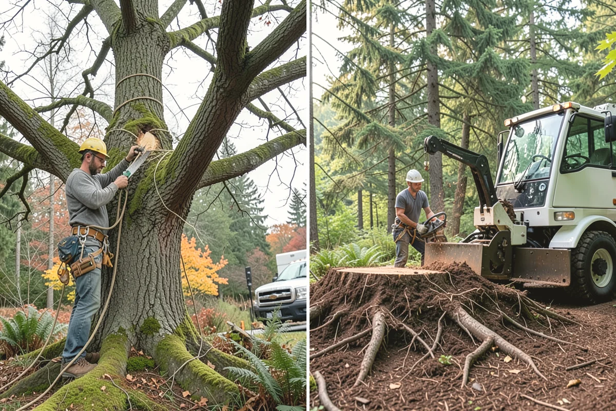 Right-of-way clearing in La Conner, Skagit County, WA - Assess the site and mark features to protect