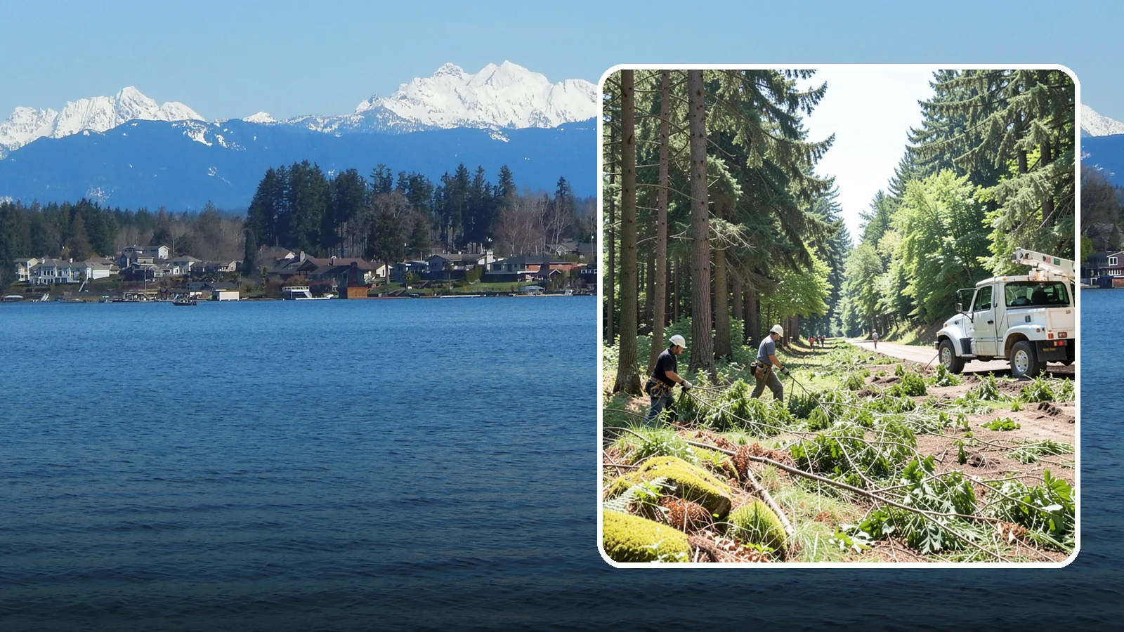 Right-of-way clearing in Lake Stevens, Snohomish County, WA - The clearing of vegetation along easements and access corridors.
