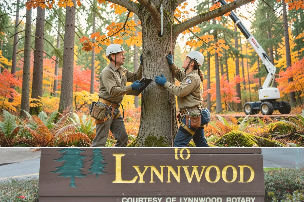Right-of-way clearing in Lynnwood, Snohomish County, WA - This work can be performed year-round in Puget Sound but requires specific methods for wet or frozen ground common during winter.