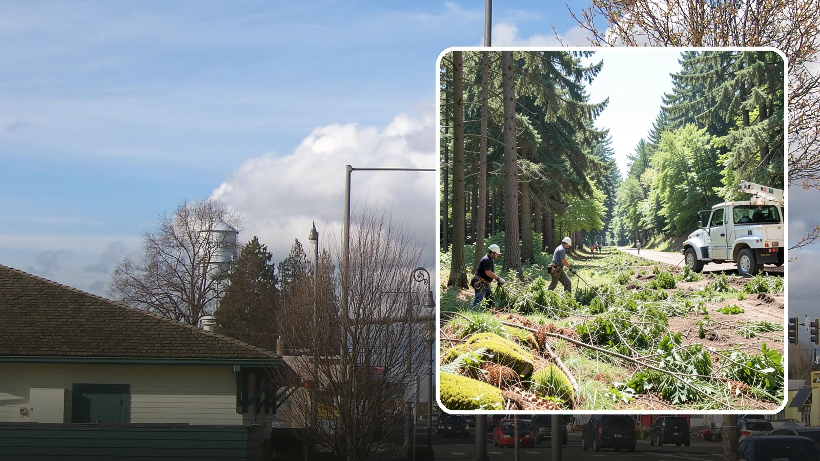 Right-of-way clearing in Marysville, Snohomish County, WA - The clearing of vegetation along easements and access corridors.