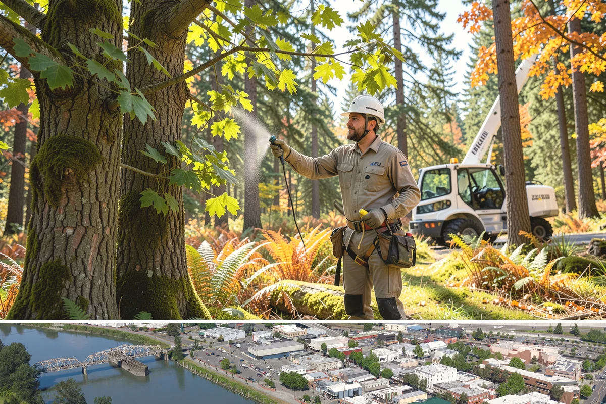 Right-of-way clearing in Mount Vernon, Skagit County, WA - This work can be performed year-round in Puget Sound but requires specific methods for wet or frozen ground common during winter.