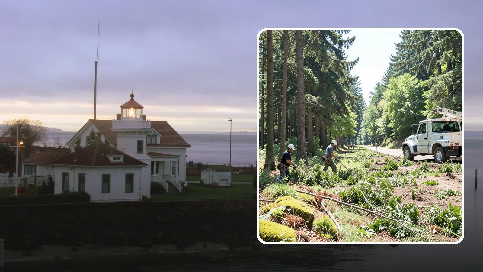 Right-of-way clearing in Mukilteo, Snohomish County, WA - The clearing of vegetation along easements and access corridors.