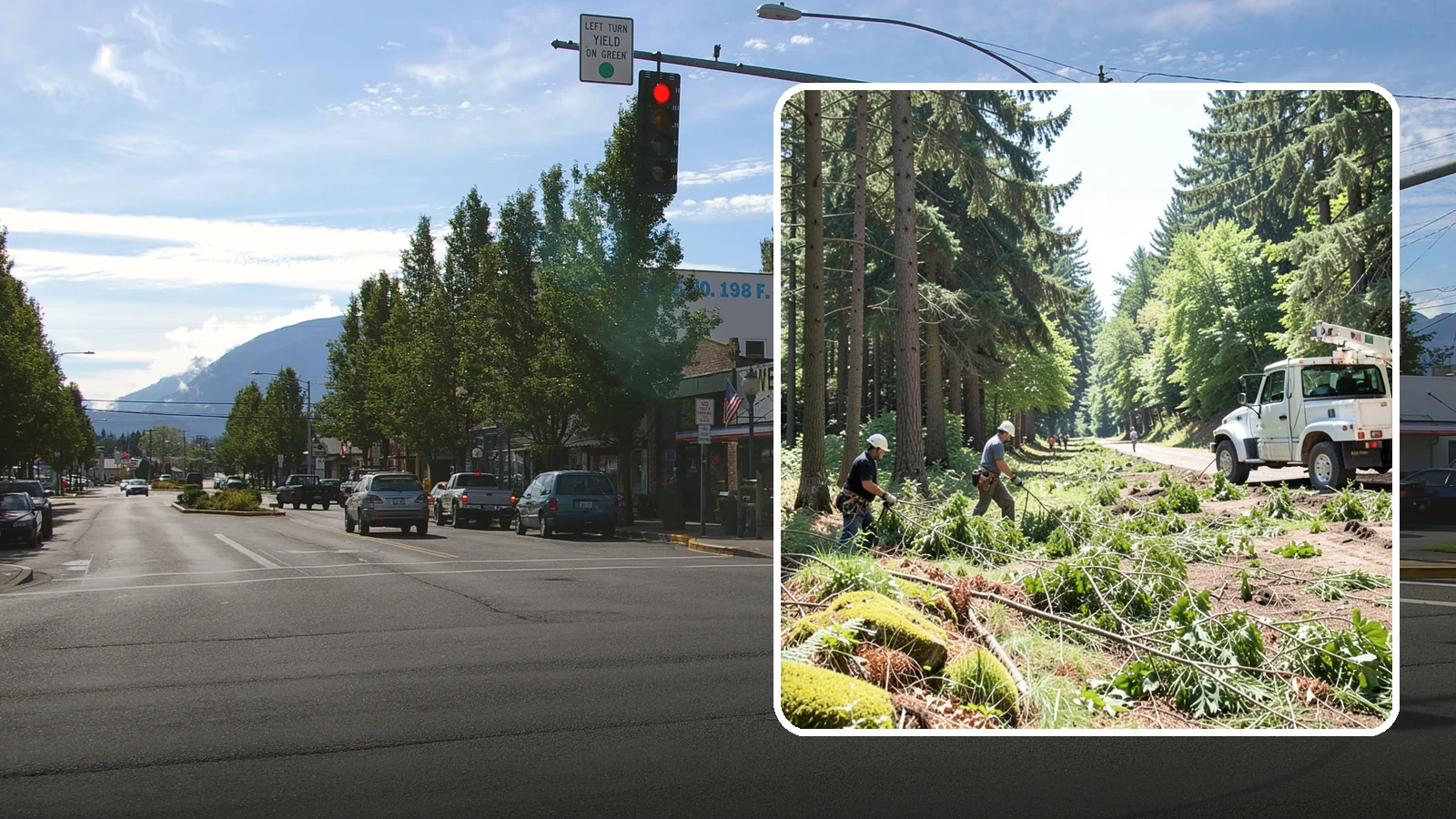 Right-of-way clearing in North Bend, King County, WA - The clearing of vegetation along easements and access corridors.