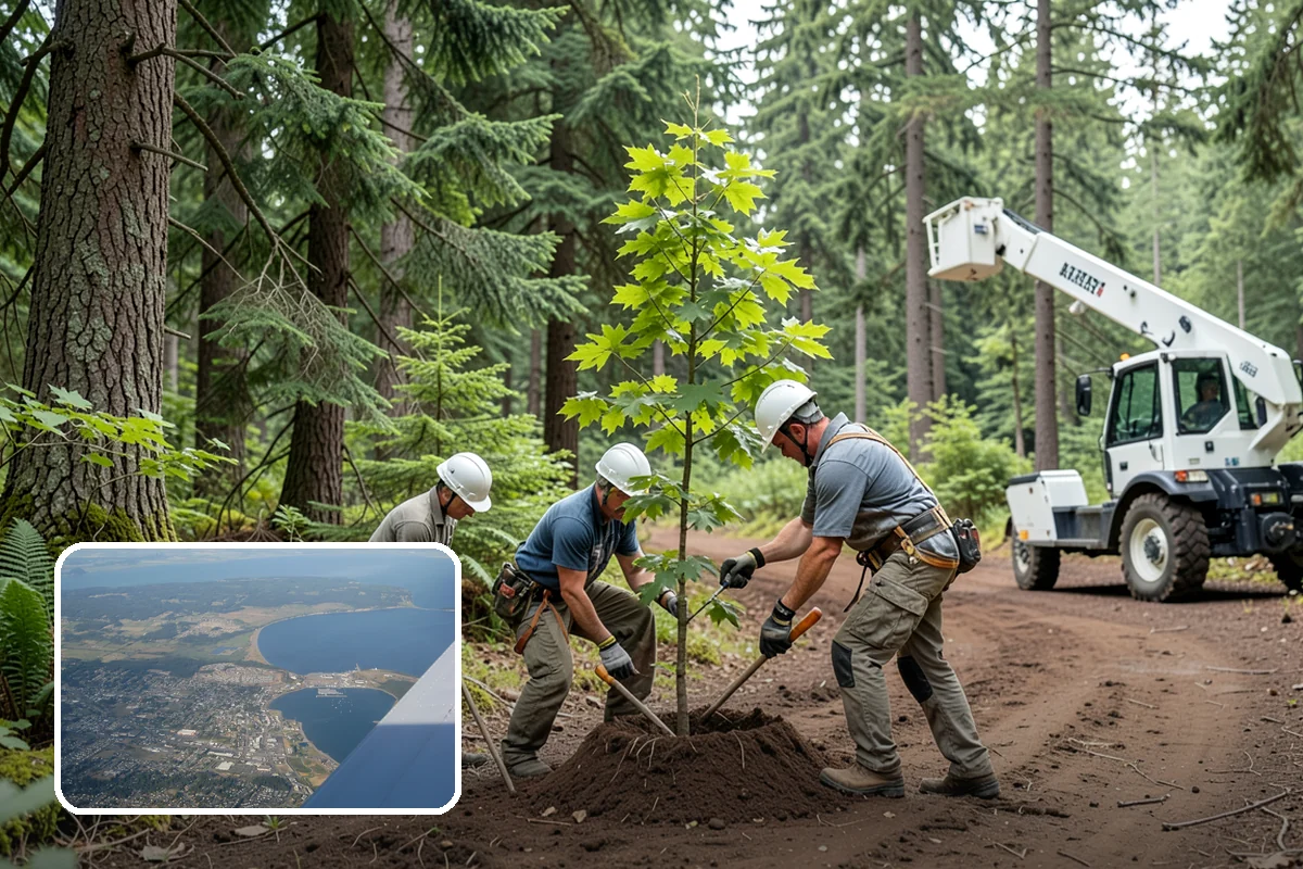 Right-of-way clearing in Oak Harbor, Island County, WA - Improves access and usability of a site