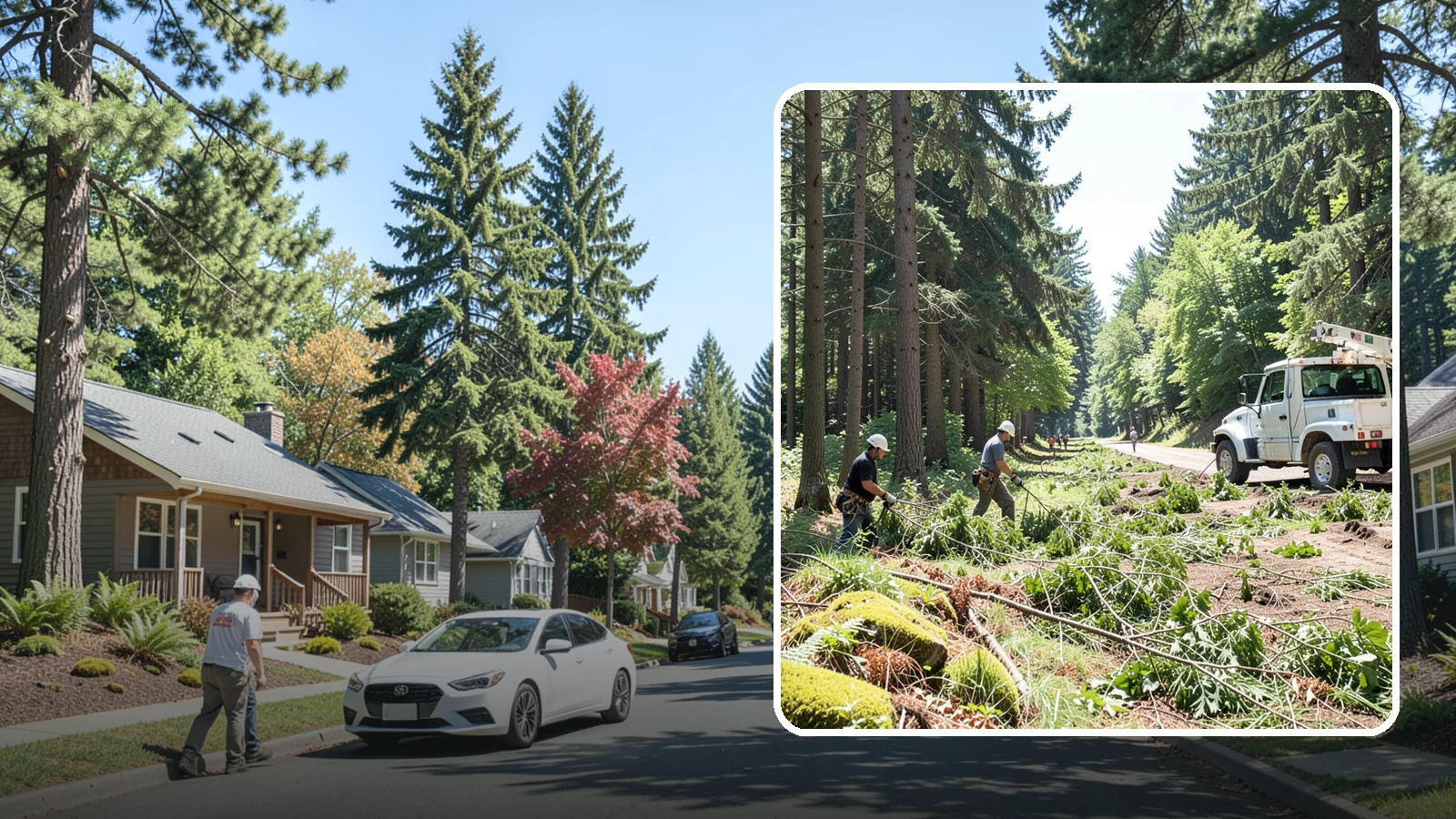 Right-of-way clearing in Orting, Pierce County, WA - The clearing of vegetation along easements and access corridors.