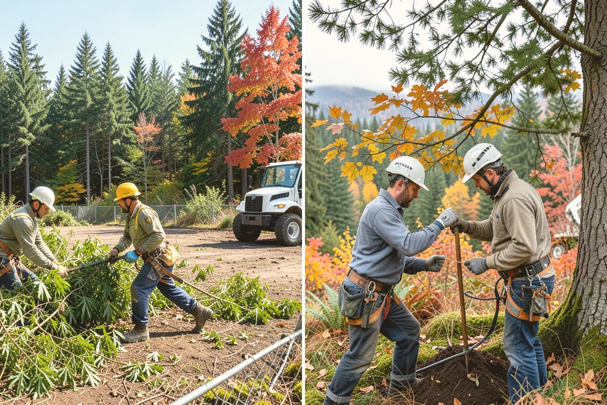 Right-of-way clearing in Orting, Pierce County, WA - Assess the site and mark features to protect