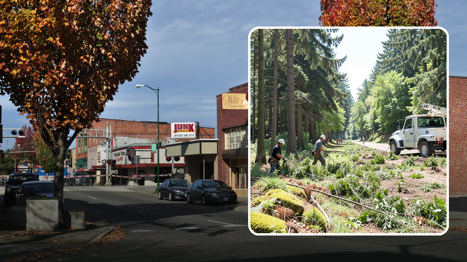 Right-of-way clearing in Puyallup, Pierce County, WA - The clearing of vegetation along easements and access corridors.
