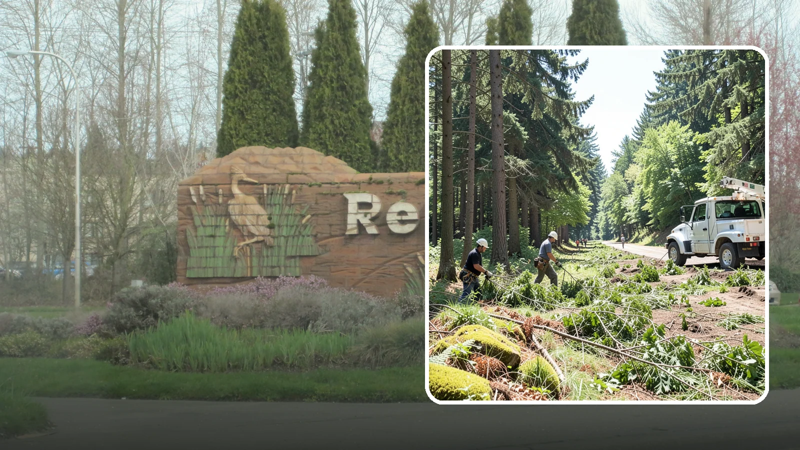 Right-of-way clearing in Renton, King County, WA - The clearing of vegetation along easements and access corridors.