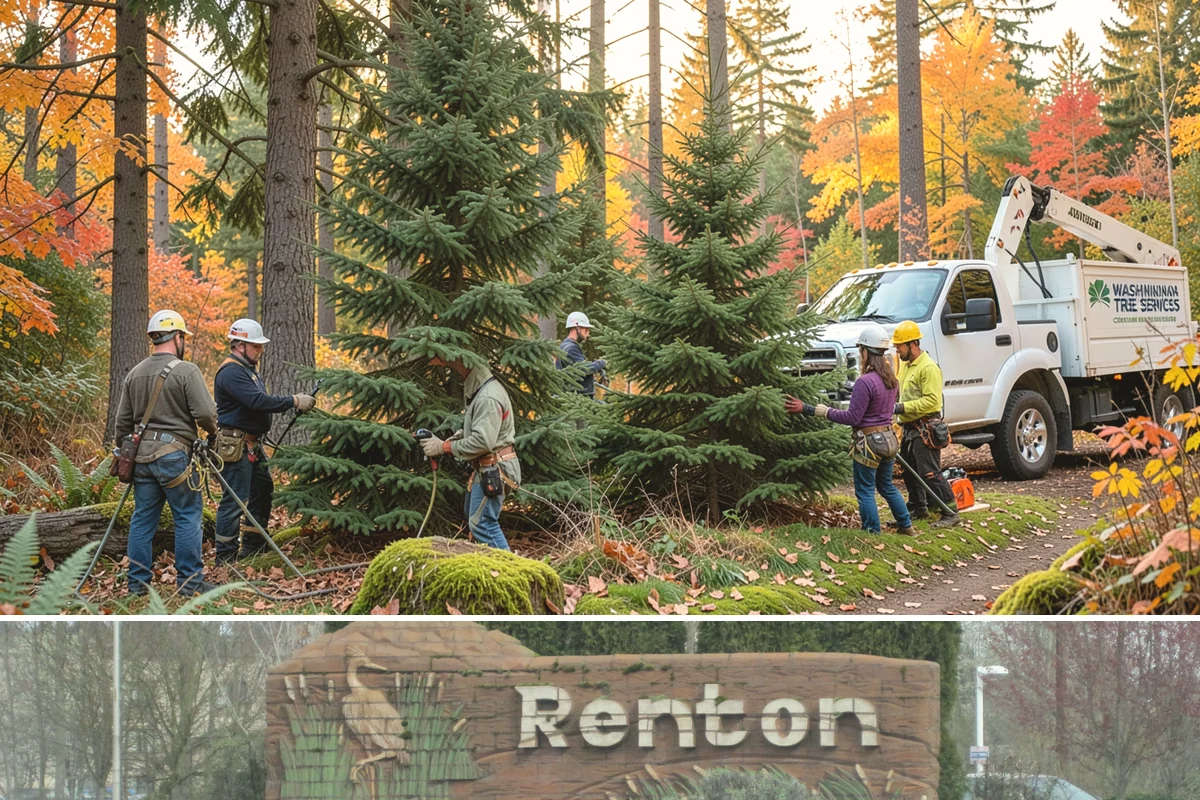 Right-of-way clearing in Renton, King County, WA - This work can be performed year-round in Puget Sound but requires specific methods for wet or frozen ground common during winter.